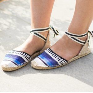 Soludos Lemlem Blue Espadrille Sandals - Sz 6 NEW